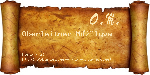 Oberleitner Mályva névjegykártya